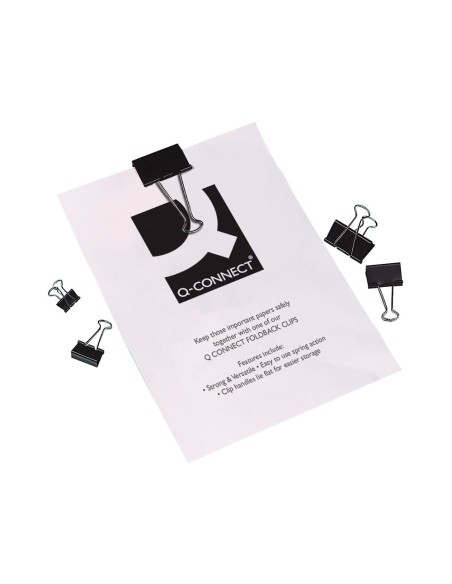 Pinza metalica q-connect reversible n.1 19 mm caja de 10 unidades