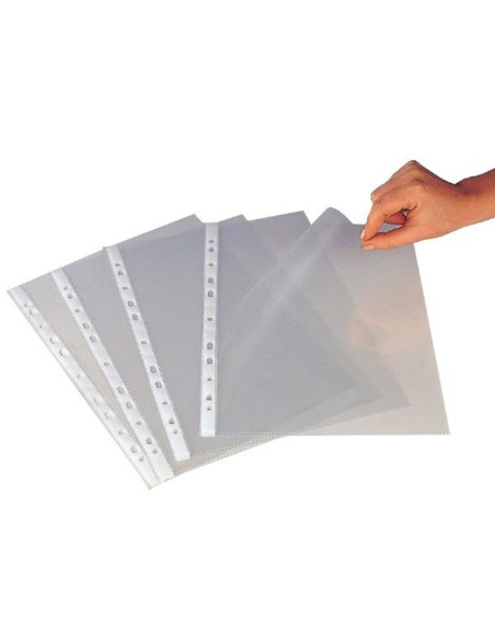 Funda multitaladro q-connect folio 80 mc cristal caja de 100 unidades