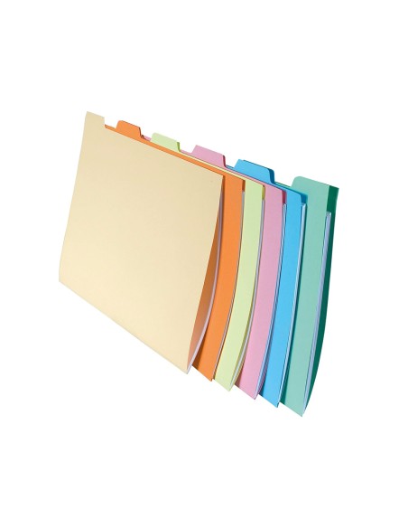 Subcarpeta cartulina exacompta din a4 apaisada pestaña lateral 6 colores surtidos