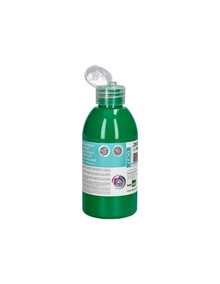 Pintura acrilica liderpapel bote de 250 ml verde oscuro