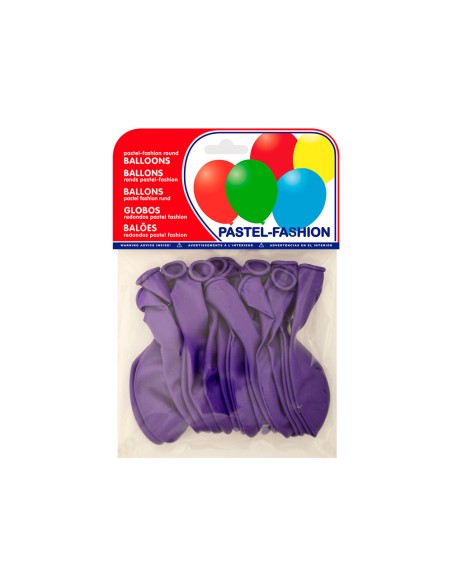 Globo 100% latex biodegradable pastel lila bolsa de 20 unidades