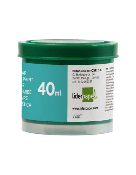 Tempera escolar liderpapel 40 ml verde