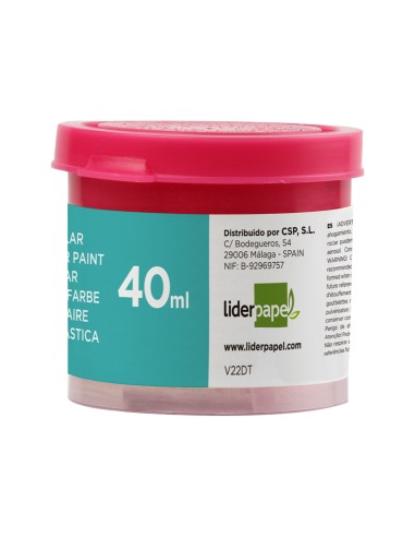 Tempera escolar liderpapel 40 ml magenta