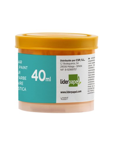 Tempera escolar liderpapel 40 ml amarillo oro