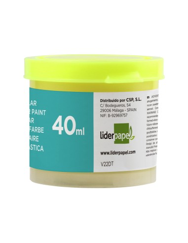 Tempera escolar liderpapel 40 ml amarillo limon