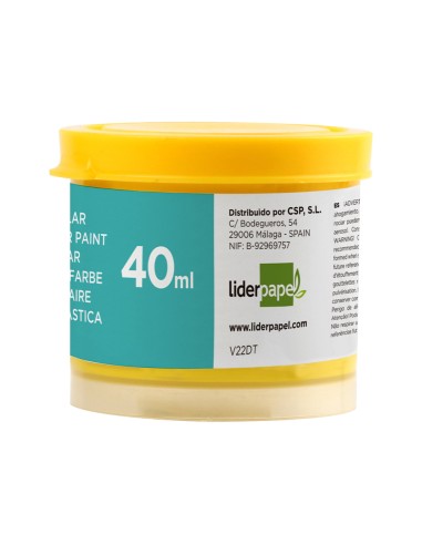 Tempera escolar liderpapel 40 ml amarillo