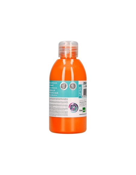 Pintura acrilica liderpapel bote de 250 ml naranja