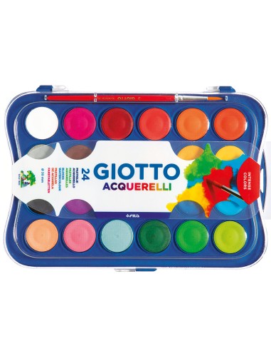 Acuarela giotto 24 colores con pincel estuche...