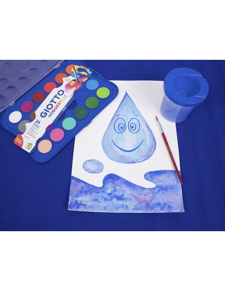 Acuarela giotto 24 colores con pincel estuche de plastico
