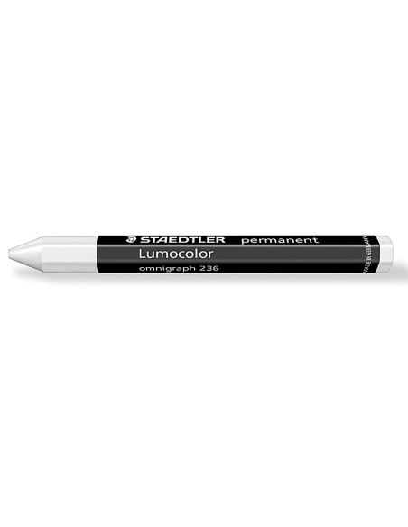 Cera staedtler para marcar blanco lumocolor permanente omnigraph 236 caja de 12 unidades