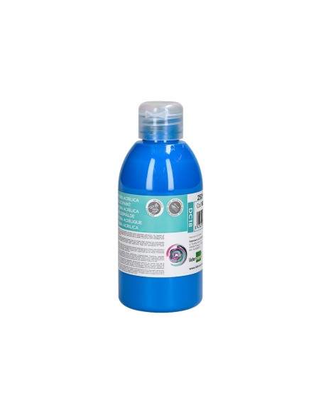 Pintura acrilica liderpapel bote de 250 ml cian