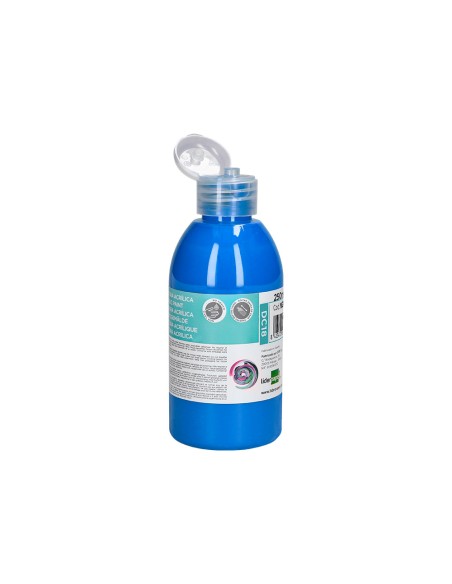 Pintura acrilica liderpapel bote de 250 ml cian