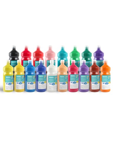 Tempera liquida liderpapel escolar 1000 ml azul