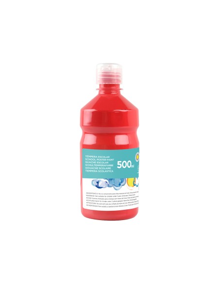 Tempera liquida liderpapel escolar 500 ml rojo