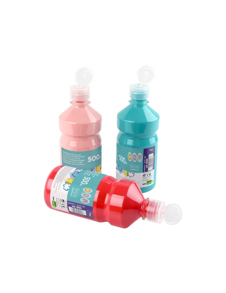 Tempera liquida liderpapel escolar 500 ml amarillo limon