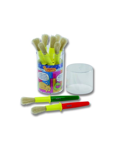 Pinceles escolares jovi gruesos bote de 9 unidades