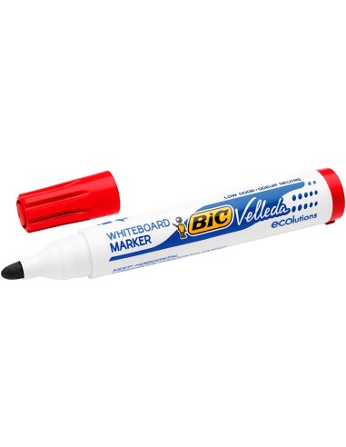 Rotulador bic velleda para pizarra rojo punta...