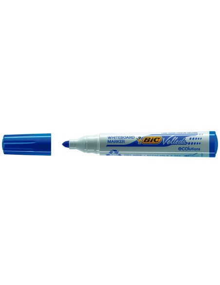 Rotulador bic velleda para pizarra azul punta redonda 1,3 mm