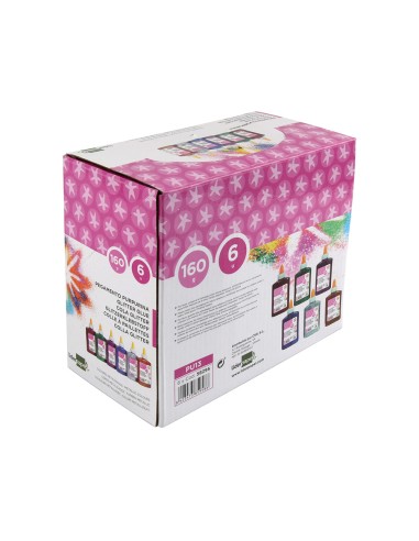 Purpurina pegamento liderpapel fantasia colores...