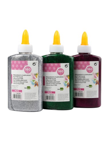 Purpurina pegamento liderpapel fantasia colores...