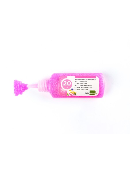 Purpurina pegamento liderpapel fantasia colores metalicos pasteles bote de 20 gr