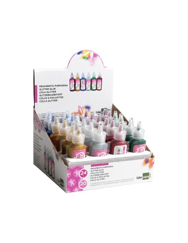 Purpurina pegamento liderpapel fantasia colores...