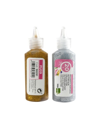 Purpurina pegamento liderpapel fantasia colores...