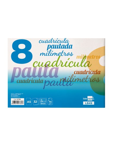 Libreta liderpapel pautaguia tapa cartoncillo...