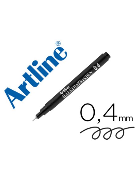 Rotulador artline calibrado micrometrico negro illustration pen ek-284iln punta poliacetal 0,4mm