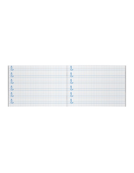 Libreta liderpapel pautaguia tapa cartoncillo 32 hojas din a5 70 gr cuadriculado pautado 6 mm apaisado