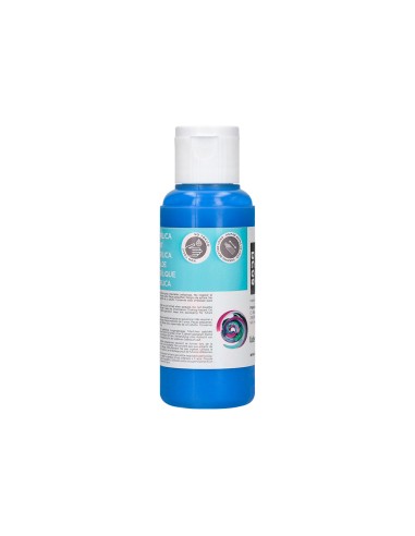 Pintura acrilica liderpapel bote de 80 ml cian