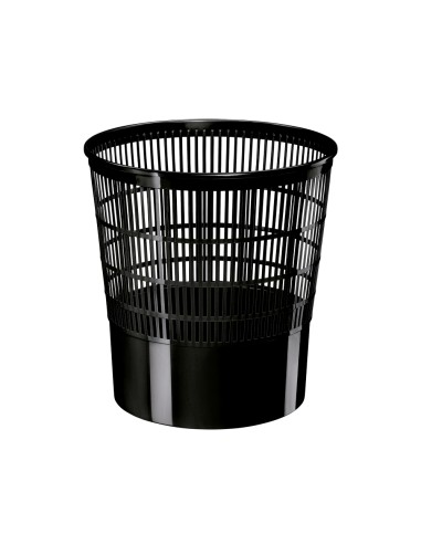 Papelera plastico cep ecoline rejilla negra 16...