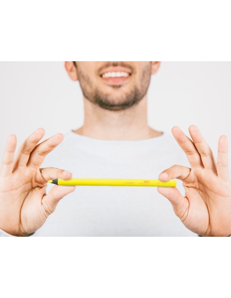 Lapices fluorescente liderpapel jumbo neon amarillo