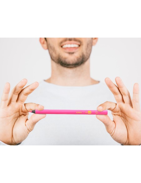 Lapices fluorescente liderpapel jumbo neon rosa
