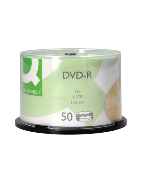 Dvd-r q-connect capacidad 4,7gb duracion 120min velocidad 16x bote de 50 unidades