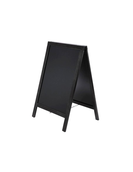 Pizarra negra liderpapel caballete doble cara de madera con superficie para rotuladores 75x135 cm