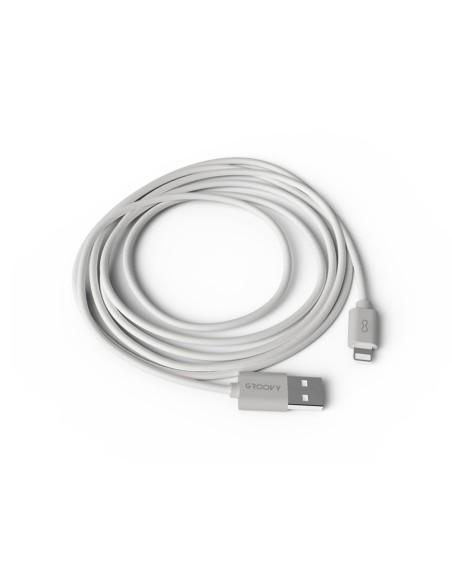 Cable groovy usb 2.0 a apple lightning longitud de cable 2 m color blanco