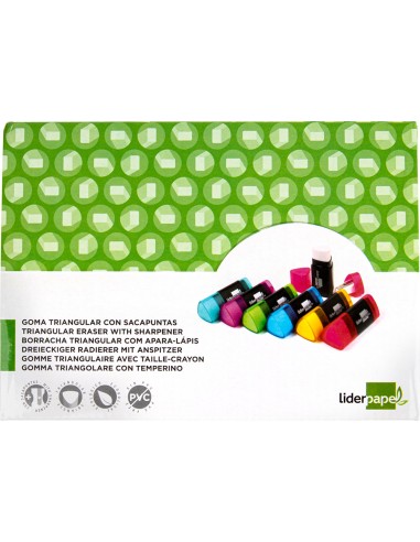 Goma de borrar liderpapel triangular con...