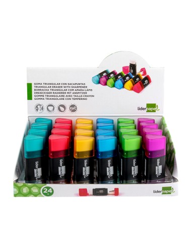 Goma de borrar liderpapel triangular con...