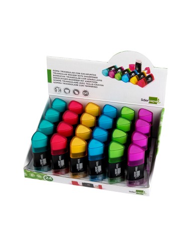 Goma de borrar liderpapel triangular con...