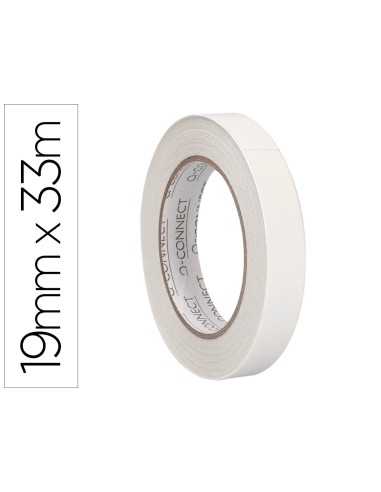 Cinta adhesiva q-connect doble cara 33 m x 19 mm