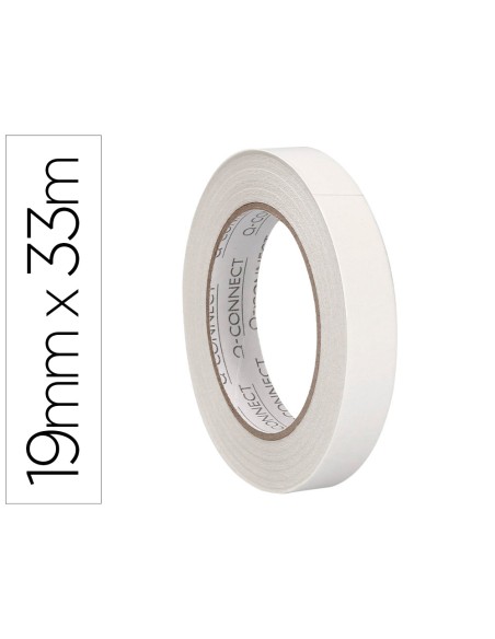 Cinta adhesiva q-connect doble cara 33 m x 19 mm