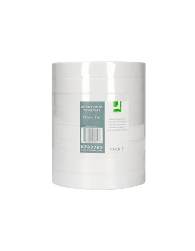 Cinta adhesiva q-connect doble cara 33 m x 19 mm