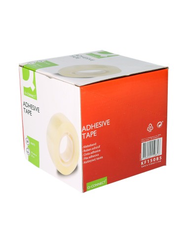 Cinta adhesiva q-connect transparente 33 m x 19...