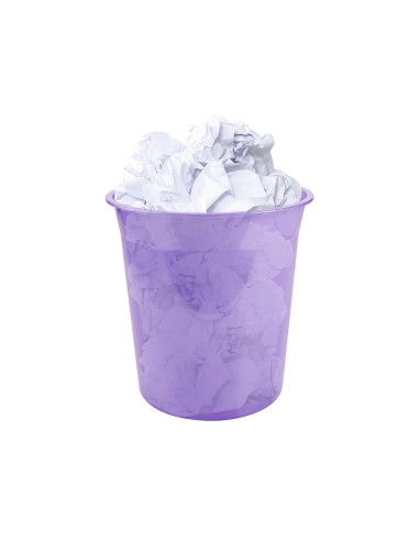 Papelera plastico liderpapel lavanda...