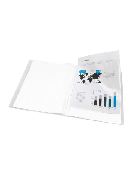Carpeta liderpapel escaparate 47494 30 fundas polipropileno din a4 transparente translucido