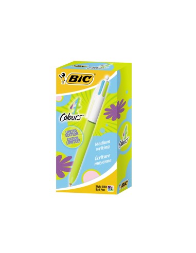 Boligrafo bic cuatro colores pastel edicion...