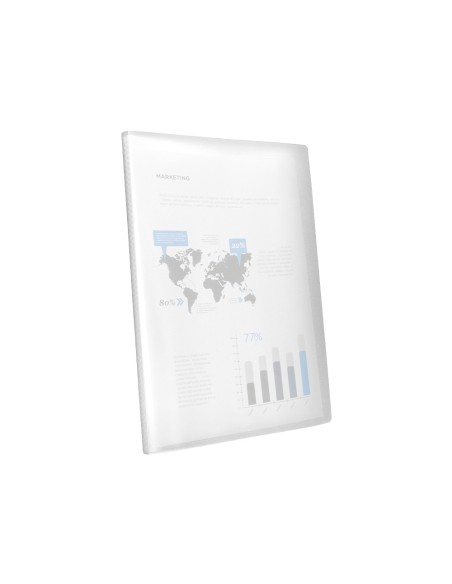 Carpeta liderpapel escaparate 47054 40 fundas polipropileno din a4 transparente translucido