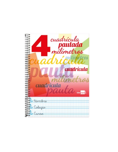 Cuaderno espiral liderpapel folio pautaguia...