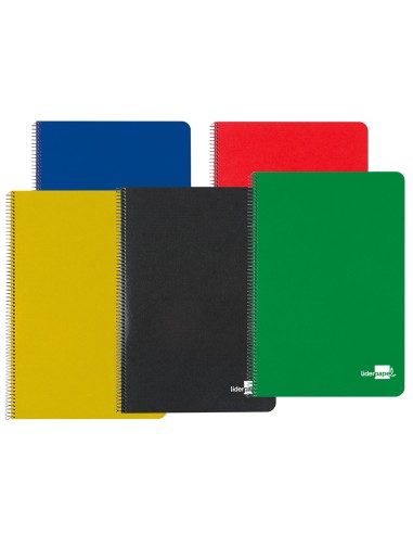 Cuaderno espiral liderpapel cuarto tapa dura...
